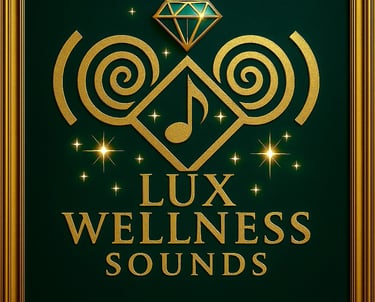 a gold framed logo for luxxpress