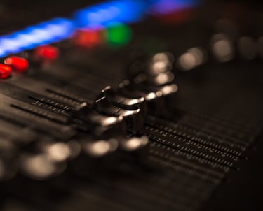 mixing console, faders