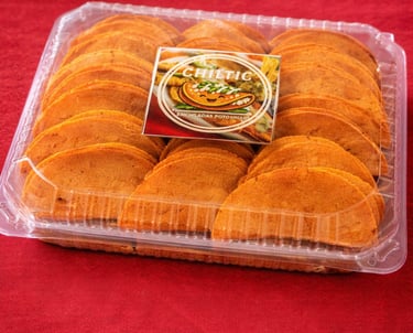 30 enchiladas potosinas CHÍLTIC recién hechas con maíz nixtamalizado y queso fresco artesanal casero