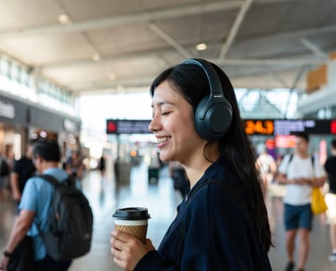 Produtividade em movimento: o silêncio do XM6 em qualquer lugar.