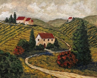 Winding Road in Wine Country, 2025 Acrylic on canvas, 8 x 10 inches  $140