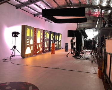studio set designs for large scale film and TV productions