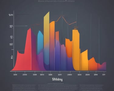 A modern data analysis workspace with charts and graphs.