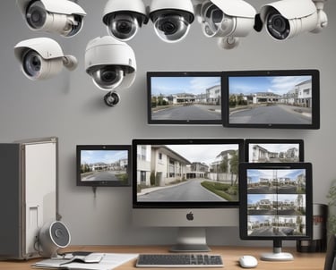 A technician working on network cables and devices.