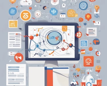 A technician working on network cables and devices.