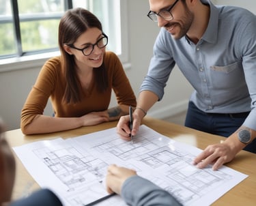A professional consultant discussing strategies with a property owner.