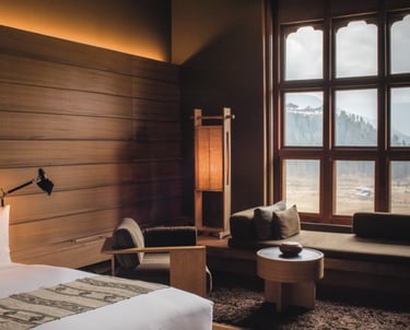 Amankora-Gangtey-Bhutan-Lodge-Suite-Room-Interior-with-Wide-Valley-View