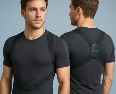 young man wearing posiyo the posture coach