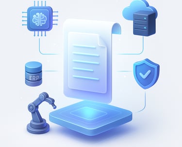 Document data extraction and ERP entry via AI and RPA