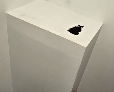 Broken air conditioning return in the closet.