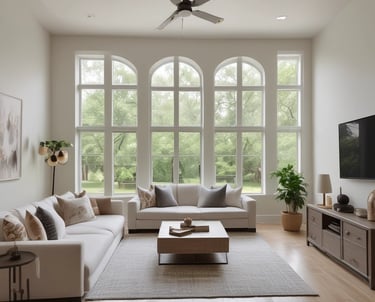 An old, weathered apartment building with multiple balconies and worn-down walls is seen. There are small plants and trees in front of the building, along with a neatly maintained green lawn. A portion of a parked car is visible in the background, next to the building. The overall appearance of the building suggests age and lack of recent maintenance.