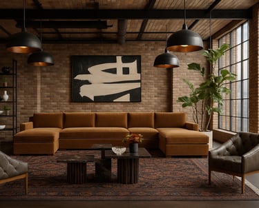 a living room with a couch and a couch