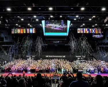 Finals awards ceremony at the WGI World Championships