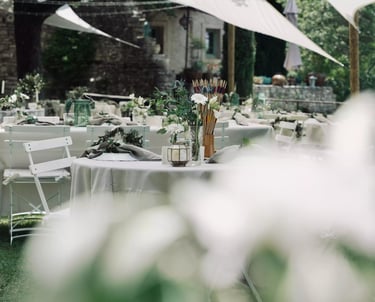 Décoration des tables pour le mariage en Provence