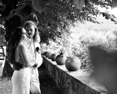 Séance romantique des mariés