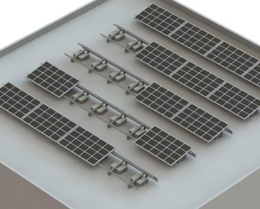 Triangle rack with concrete ballast