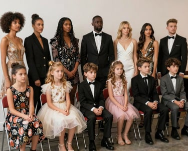 Founder performing a signature majestic walk in royal blue and silver attire on a Memphis stage.