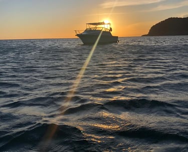 Pôr-do-sol no canal de São Sebastião