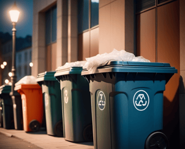 Cleaning-garbage-bins