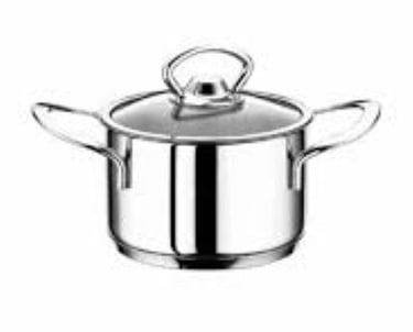 OMS Paslanmaz Çelik Mini Derin Tencere 12x8 cm (0.9 Lt)