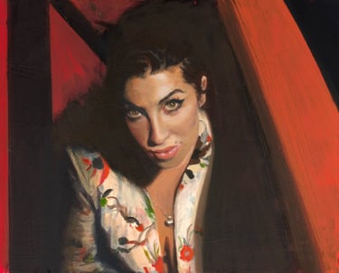 Amy Winehouse óleo sobre lienzo