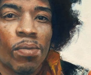 Detalle Jimi Hendrix cara