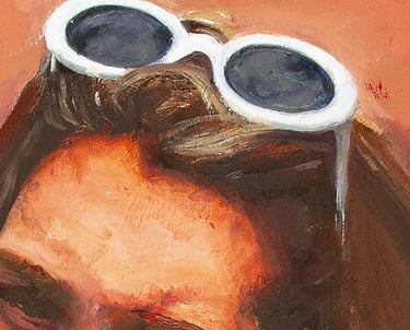 Detalle gafas Kurt Cobain