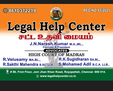 Notary public service/affidavit drafting/will/Government document registration Chennai Tamil Nadu