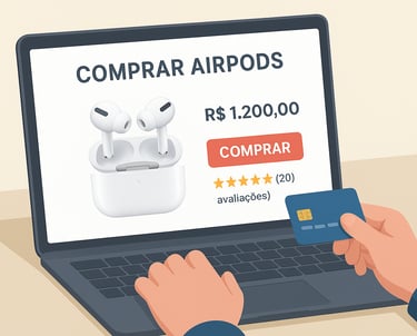 uma pessoa que possui um cartão de crédito e um cartão de crédito