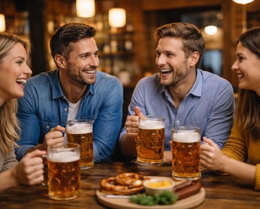 A group of people sitting together in a casual setting, discussing and sharing advice, representing informal recommendations.
