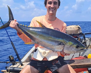 Deep sea fishing Zanzibar adventure on the Indian Ocean.