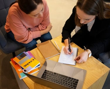 SEN tutor with student at home
