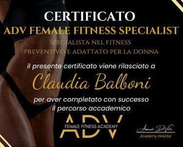 Alessandro De Vettor - Female Fitness Specialist - Claudia Balboni - Fit 4 You Studio