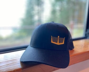 The Pickleball Experience Merch & Gear - Black Hat with Crown