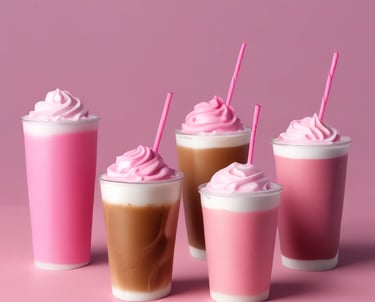 a vibrant display of matcha, ice cream, and popsicles.