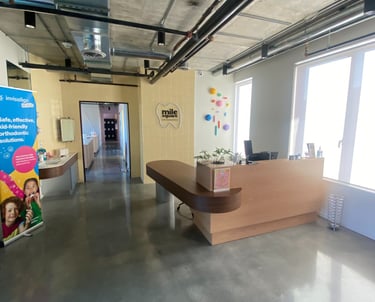 Renovated dental operatory with modern lighting and cabinetry in Hoboken NJ