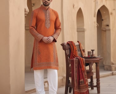 a man in a blue and white indian wedding suit