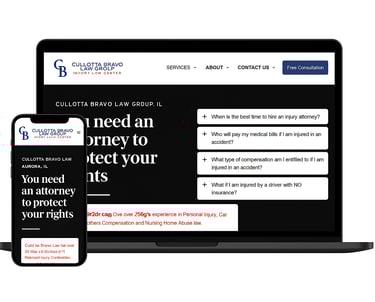Responsive attorney website design for attorneys