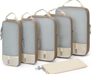 a set of four bags with a bag on top