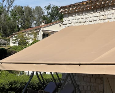 Store banne traditionnel beige sur mesure