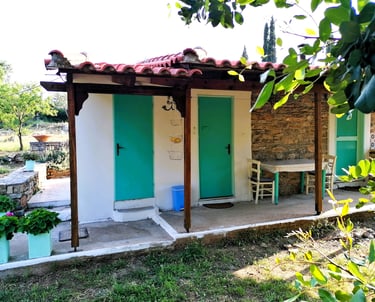 Vakantiehuisje Samos voorkant buiten