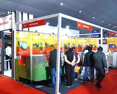 Samrat machine tools stall at exhibition glada