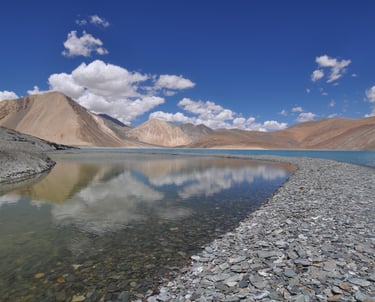 pangong Tsu in Leh along the Leh to Manali highway over the great Himalayan range, Ladakh, India 