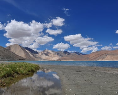 pangong Tsu in Leh along the Leh to Manali highway over the great Himalayan range, Ladakh, India 