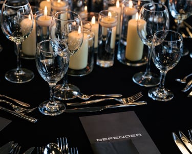 a table with candles and candles on it