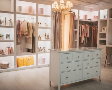 Organized and decluttered closet