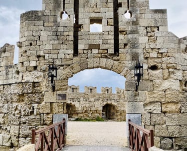 ancient ruins in rhodes old town