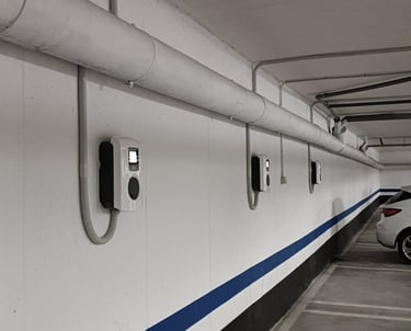 Cargadores Alfen en pared