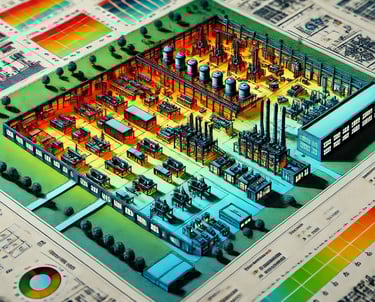 factory floor temperature heat map