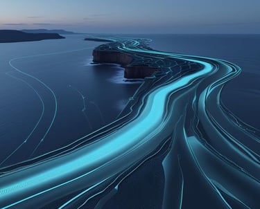 a long exposure of a long exposure of a road